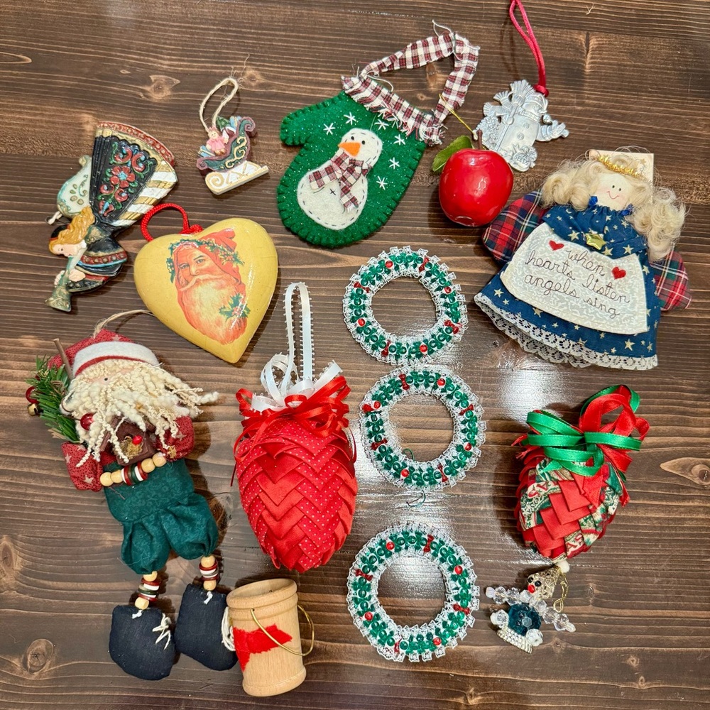 Vintage 90’s Christmas‎ Ornament Set Some Handmade